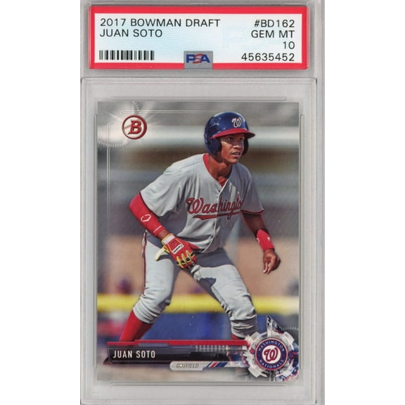 Graded 2017 Topps Bowman Draft Juan Soto #BD162 Rookie RC Baseball Card PSA 10 Gem Mint