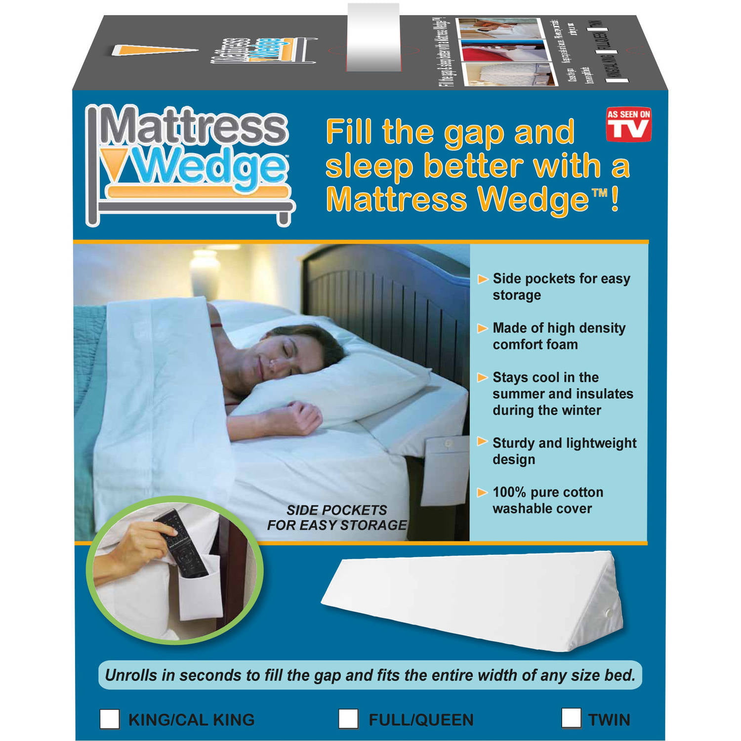 Mattress Wedge As Seen On Tv Com, Bed Frame Gap Filler