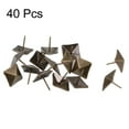 thumbnail image 2 of Uxcell 40 Pcs Upholstery Nails Tacks  Square Head Furniture Nails Pins Bronze Tone 0.71", 2 of 4