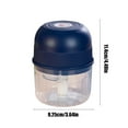 thumbnail image 3 of Isvgxsz Electric Mini Garlic Chopper,Food Processor,Portable Cordless Garlic Mincer Masher,Meat Grinder with USB Charging For Vegetable,Chili,Fruits,Ginger,Baby Food,Seasoning 260ml, 3 of 6