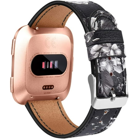 Tobfit Replacement Band Compatible for Fitbit Versa Bands/Fitbit Versa Lite Band, Top Grain