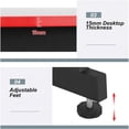 thumbnail image 3 of Dkelincs 35 inch Z-Shaped Gaming Desk Carbon Fiber Computer Desk Table with Headphone Hook, Red, 3 of 7