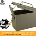 thumbnail image 4 of Solid Tactical 50 Cal Metal Ammo Can with Welded Locking kit - Military & Army M2A1 Metal Ammo cans for Long Term Storage Case, Waterproof Metal Storage Box, 4 of 10