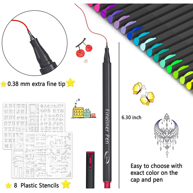  TEHAUX 3 Pcs Marker Fine Point Colored Pens Planner Pens  Colored Color Pens for Kids Art Supplies Note Acrylic Painting Pen Adult  Coloring Pens Coloring Makers Ink Aldult Plastic Student 