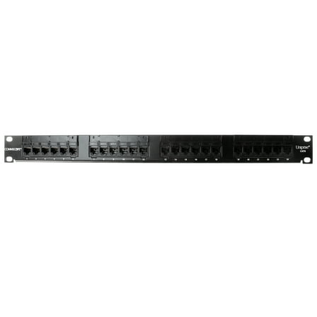 Commscope UNP-U-610-1U-24 760180042 Patch Panel, Cat6, 24-Port, 1U, Black