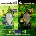 thumbnail image 6 of Molumo Garden Gnome Statues 14 inch Flocked Resin Gnome Figurine with Solar Lantern Welcome Sign for Garden Yard Lawn Decorations, Gifts for Housewarming/ Birthday, 6 of 8