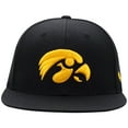 thumbnail image 2 of Men's Top of the World Black Iowa Hawkeyes Team Color Fitted Hat, 2 of 4
