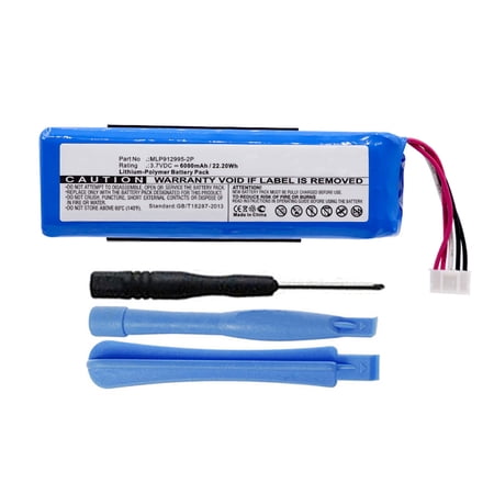 6000mAh MLP912995-2P Battery for JBL Charge 2+ Charge 2 Plus Bluetooth Speaker