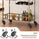 thumbnail image 4 of Carro de Bar Portátil con Ruedas - 2 Niveles de Vidrio Espejado, Incluye Porta Copas y Botellas, Estructura Metálica, para Hogar o Fiestas – Oro + Espejo, 4 of 7