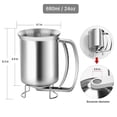 thumbnail image 3 of Stainless Steel Pancake Batter Dispenser - Perfect for Pancakes, Cupcakes, Muffins, and Waffles(800ml), 3 of 4