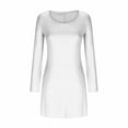 thumbnail image 4 of Gamivast Women Mini Dress V-Neck Long Sleeve Ribbed Knit Bodycon Slim Fit Elegant Basic Party Clubwear Autumn Casual Stretchy Short Gown, 4 of 5