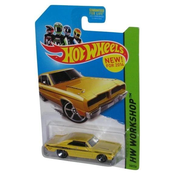 Hot Wheels HW Workshop (2014) Yellow 1974 Brazilian Dodge Charger Toy Car 240/250