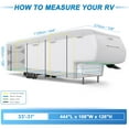 thumbnail image 7 of Unique Bargains Waterproof 5th Wheel RV Cover Fits 33'-37' Camper Silver Tone, 7 of 7