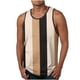thumbnail image 1 of Camiseta sin mangas de cuello redondo para hombre, ropa de ocio, fitness, para el hogar, pijamas, camiseta con estampado de rayas de moda a color, blusa deportiva de poliéster para hombre, 1 of 4