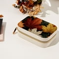 thumbnail image 7 of Thanksgiving Leaves Velvet Travel Organizer with Removable Compartment - Portable Jewelry Necklace Organizer Box - Gift, 7 of 7