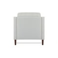 thumbnail image 5 of A&D Home Sedona Ivory White Faux Linen Modern Accent Chair, Upholstered Contemporary Lounge Armchair, 5 of 8