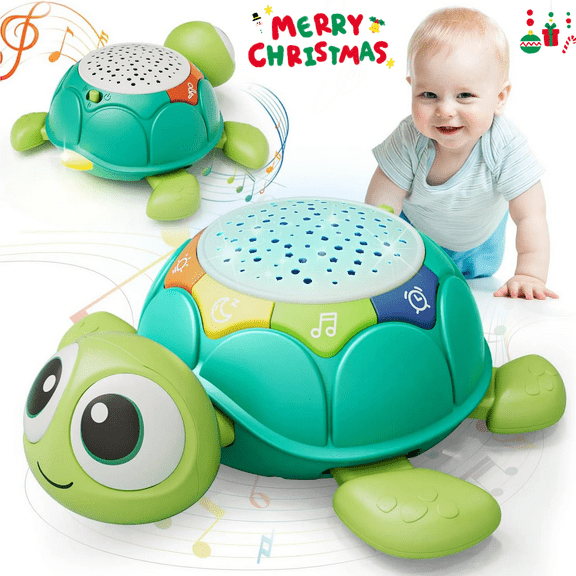 Ludolm Baby Toys 6-12 Months, Tummy Time Toys Turtle Baby Crawling Toys with Light & Sound, Musical Moving Toys for 9-12 Months Old Boys/Girls, Infant Toys 0-6 Months Developmental Toddler Gifts
