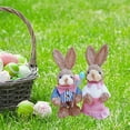 thumbnail image 4 of geerera 2-Pack Standing Woven Easter Bunny Figurines,9 Inch Decorative Sisal Rabbit Statues for Office Kitchen Farmhouse Spring Home Decor, 4 of 6