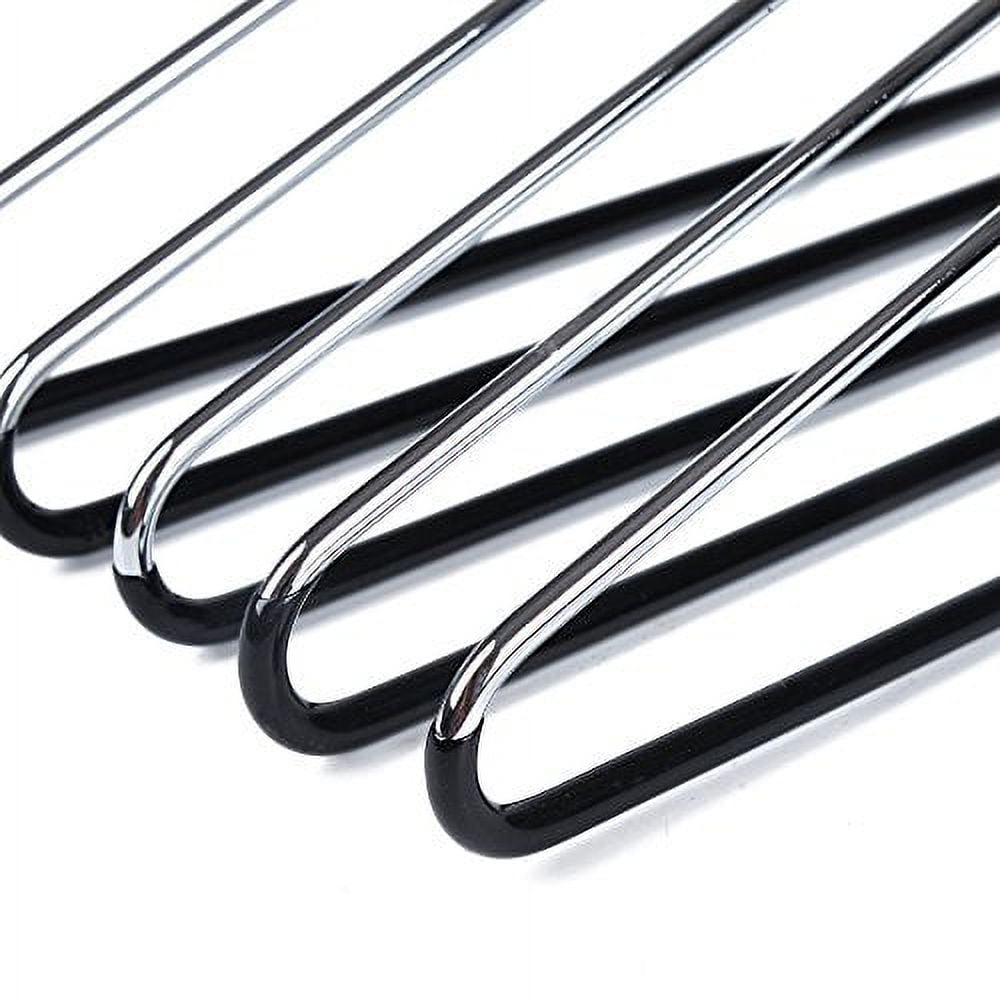 Quality Hangers 30 Quality Heavy Duty Metal Coat Hangers with Black Rubber  Coating for Non Slip Pants (30)