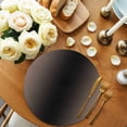 thumbnail image 2 of Brown Black Ombre Round 13 Inch Placemats Set of 6, Modern Gradient Abstract Art HeatResistant Non Slip Place Mats for Dining Table, Wipeable Braided Kitchen Table Mats for Housewarming, 2 of 9