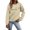Beige, variant on Lightweight Sweatshirts For Women Crew Neck Long Sleeve Smile Printed Shirt Casual Sports Workout Loose Fit Shirts