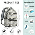 thumbnail image 6 of Boho Style Backpack for College Students - Vintage Floral Print Daypack with 17" Laptop Sleeve | Roomy Campus Backpack for Books & Essentials, Durable Oxford Fabric for Daily Commute, 6 of 6