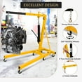 thumbnail image 2 of GARVEE 2 Ton(4400lbs) Folding Hydraulic Engine Hoist,Heavy Duty Carbon Steel Engine Lifting Hoist,Yellow, 2 of 8