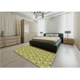 thumbnail image 5 of Ahgly Company Machine Washable Indoor Square Transitional Dark Yellow Green Area Rugs, 6' Square, 5 of 7