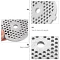 thumbnail image 3 of Masteelf Stainless Steel Meat Plate with 3 Holes, Easy to Clean, for Home Kitchen Use, White Finish, 3 of 7