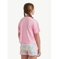 thumbnail image 3 of Justice Girls Short Sleeve Tee with Shorts Pajama 2-Piece Set, Sizes 5-18, 3 of 5