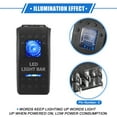 thumbnail image 3 of Kit de Interruptor de Palanca de Barra de Luz LED Interior de Coche de 5 Pines 20A/12V 10A/24V SPST encendido/apagado Universal Azul, 3 of 7
