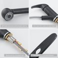 thumbnail image 7 of WOWOW Single Handle Pull Out Kitchen Faucet Metallic Black Kitchen Sink Faucet, 7 of 7