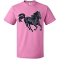 thumbnail image 3 of Inktastic Beautiful Galloping Black Horse T-Shirt, 3 of 5