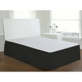 thumbnail image 3 of Luxury Hotel Microfiber Tailored Style Bed Skirt with Classic 14 Inch Drop Length, Queen, Black, 3 of 5