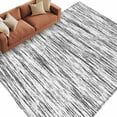 thumbnail image 3 of 5x8 Area Rugs, Black and White Non-Skid Rubber Backing Large Rectangle Rugs - Living Room Bedroom Home Office, Modern Striped Geometric Abstract Art Indoor Floor Mat Carpets Washable Rug, 3 of 9
