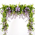 thumbnail image 2 of The Effect Is Realistic Bend At Will Wisteria Flower False Rattan Home Decoration Entertainment Place Decoration Church Decoration False Flower Hotel Decoration White 1.8m 5 Bunches, 2 of 2