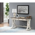 thumbnail image 5 of Coast To Coast Imports Bar Harbor II Solid Wood Cream 2-Drawer Writing Desk, 5 of 10