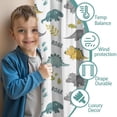 thumbnail image 3 of Blackout Kids Curtains,White ROAR Text Dinosaurs Pattern Childrens Insulated Curtains Set Of 2,Bedroom Essentials,Toddler Room Decor 42"x84", 3 of 5