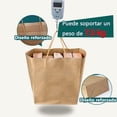 thumbnail image 3 of 50 piezas Bolsas de Papel Kraft con asa, (27 x 21 x 11 cm) ，ideales para Productos envasados restaurantes, regalos, entregas a domicilio y tiendas productos para llevar, 3 of 4