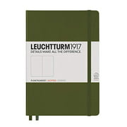 LEUCHTTURM1917 - Medium A5 Dotted Hardcover Notebook (Army) - 251 Numbered Pages