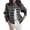 Gray, variant on Women's Denim Jackets Button up Stand Collar Long Sleeve Jeans Jacket Casual Lightweight Fall Coat Blue-L
