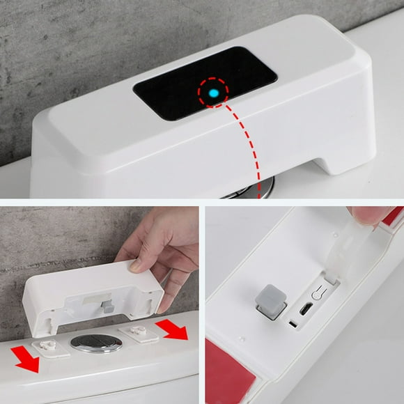 Smart Toilet External Infrared Flusher Rechargeable Automatic Flush Sensor Toilet External Infrared Flusher Elderly Children Flushing for Lavatory