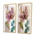 thumbnail image 3 of Designart "Pink Watercolor Peony Blooming Beauty I" Floral Peony Framed Wall Art Set Of 2 - Modern Pink Gallery Wall Frame Set For Home Decor, 3 of 6