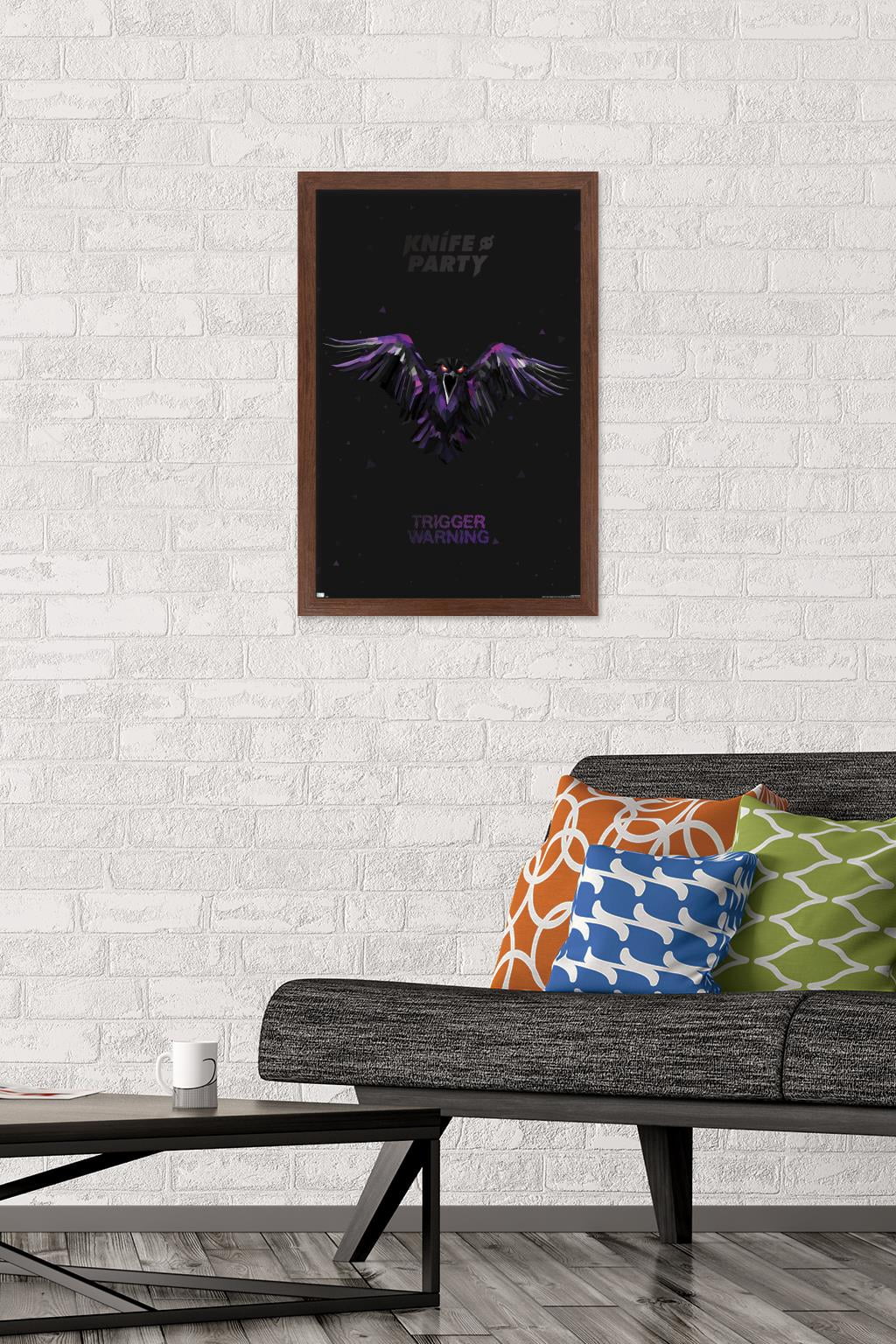 Knife Party - Crow Wall Poster, 14.725" x 22.375", Framed