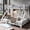 White, variant on Queen Over King Metal Bunk Bed with Ladder, Low Profile Bunk Bed Frame with Full Upgraded Support Slats, Black
