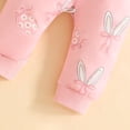 thumbnail image 7 of Xyant Toddler Baby Girl Easter Outfit Long Sleeve Bunny Graphic Crewneck Sweatshirt + Joggers Pants Set Infant Winter Spring Clothes (Pink,2-3 Years）, 7 of 7