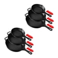 thumbnail image 1 of NutriChef 3 Pièces Anti-Adhésive Pré-Saisonné Poêle en Fonte Ensemble Poêle (2 Pack), 1 of 8