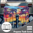 thumbnail image 3 of Yuyamidu Colorful Sunset RV Propane Tank Cover Fits for Double 20lb Propane Tank Cover for Camper Trailer, All Weather Protection, 3 of 8