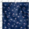 thumbnail image 2 of Soimoi Florals Printed, Polyester Fleece, Fabric by The Yard Sewing DIY Stretch Fabric 56 Inches Wide, WarmFabric for Hats, Coats, Gloves, Blankets, Dark Blue, 2 of 6