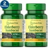 2 Pack - Puritan's Pride Elderberry Sambucus 1250mg, 60 softgels
